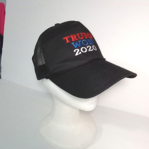 Trump Won 2020 Adjustable Black Unisex Cap Hat - Picture 4 of 9